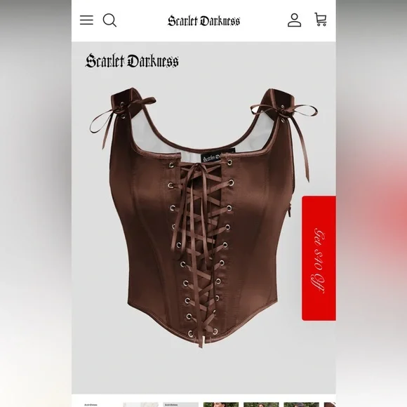 Brown Suede Lace-Up Vest - Picture 7 of 8